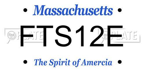 FTS12E Massachusetts License Plate