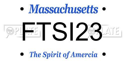 FTSI23 Massachusetts License Plate