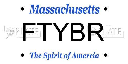 FTYBR Massachusetts License Plate