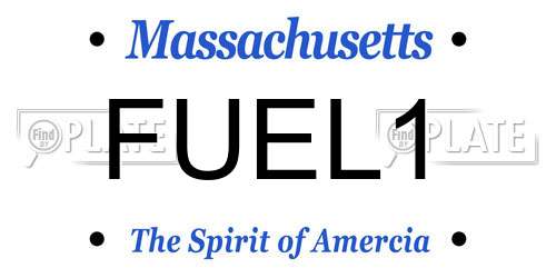 FUEL1 Massachusetts License Plate