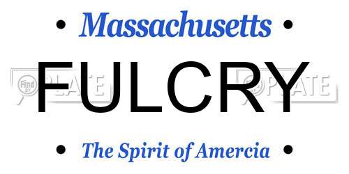 FULCRY Massachusetts License Plate