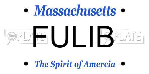 FULIB Massachusetts License Plate