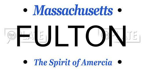 FULTON Massachusetts License Plate