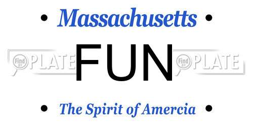 FUN Massachusetts License Plate