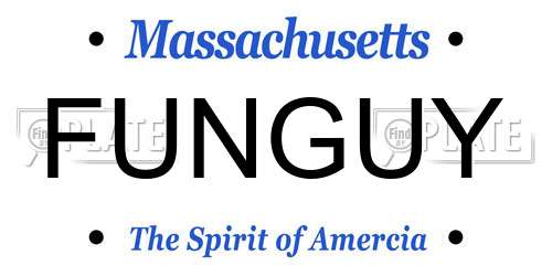 FUNGUY Massachusetts License Plate