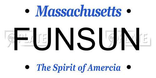FUNSUN Massachusetts License Plate