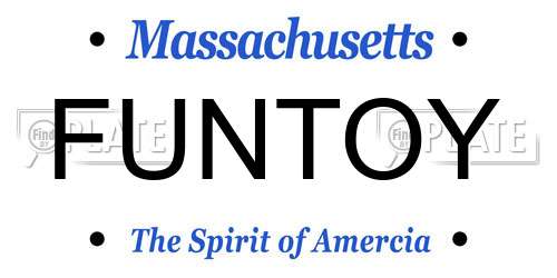 FUNTOY Massachusetts License Plate