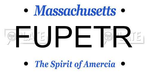 FUPETR Massachusetts License Plate