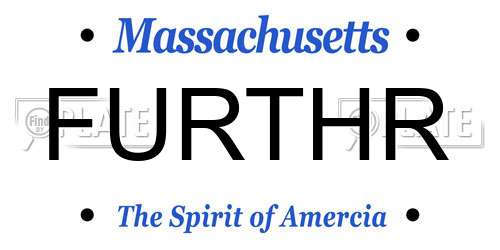 FURTHR Massachusetts License Plate