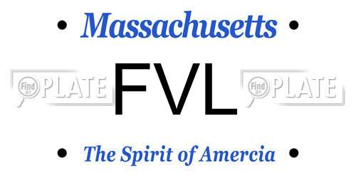 FVL Massachusetts License Plate