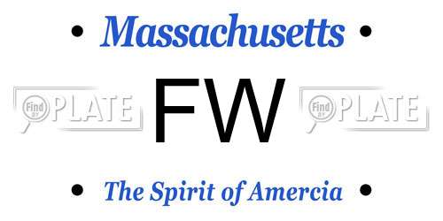 FW Massachusetts License Plate