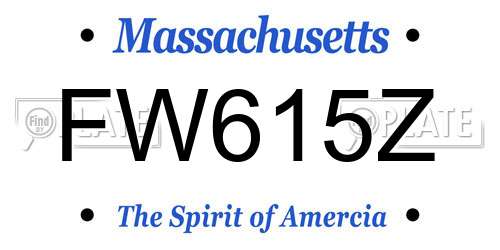 FW615Z Massachusetts License Plate