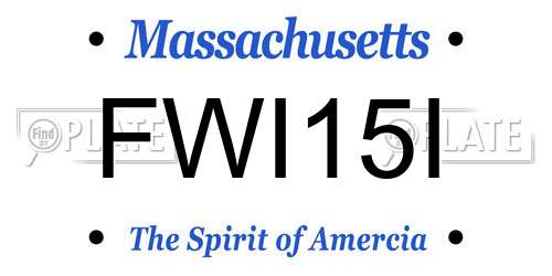FWI15I Massachusetts License Plate