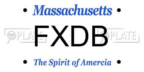 FXDB Massachusetts License Plate