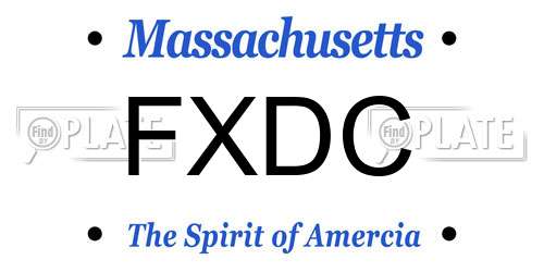 FXDC Massachusetts License Plate