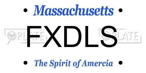 FXDLS Massachusetts License Plate