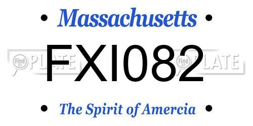 FXI082 Massachusetts License Plate