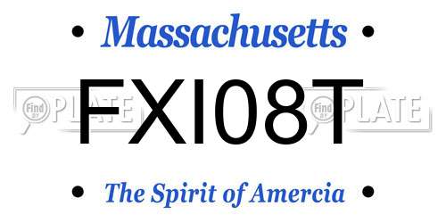 FXI08T Massachusetts License Plate
