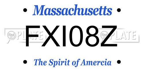 FXI08Z Massachusetts License Plate