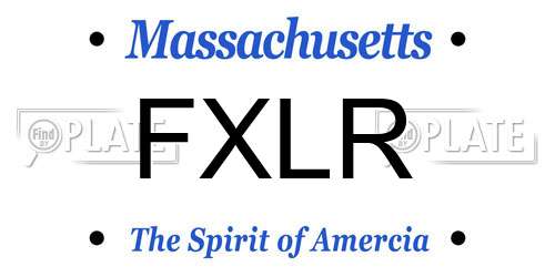 FXLR Massachusetts License Plate