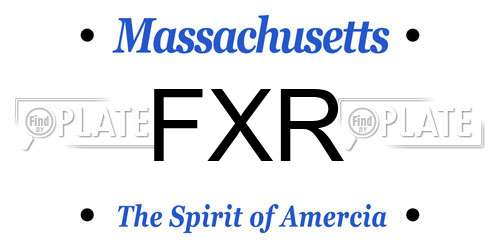 FXR Massachusetts License Plate