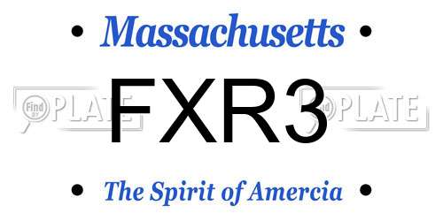 FXR3 Massachusetts License Plate