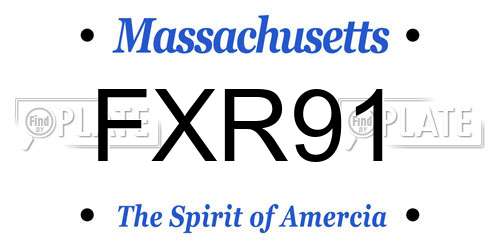 FXR91 Massachusetts License Plate