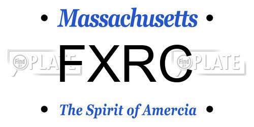 FXRC Massachusetts License Plate