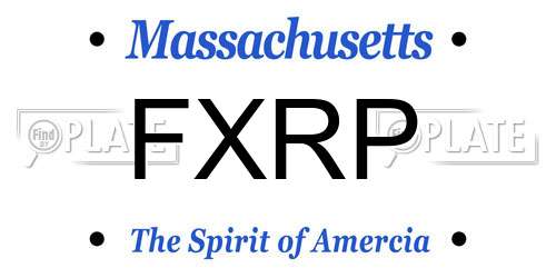 FXRP Massachusetts License Plate
