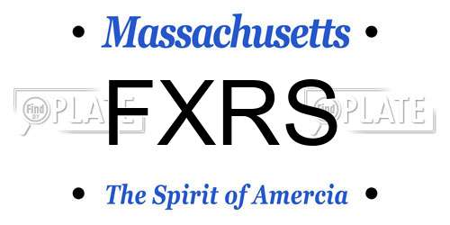 FXRS Massachusetts License Plate
