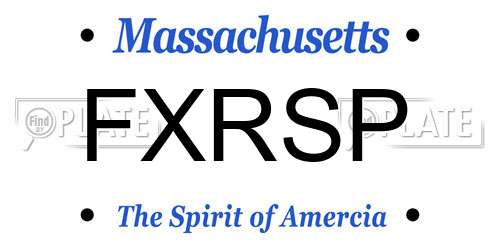 FXRSP Massachusetts License Plate