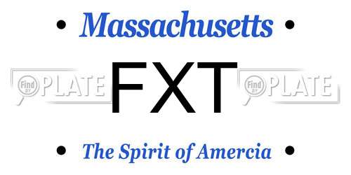 FXT Massachusetts License Plate
