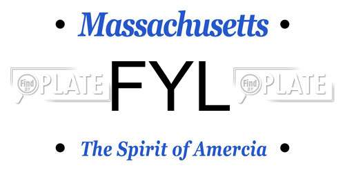 FYL Massachusetts License Plate
