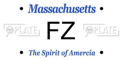 FZ Massachusetts License Plate
