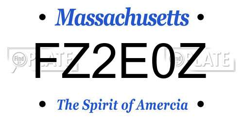 FZ2E0Z Massachusetts License Plate