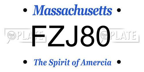 FZJ80 Massachusetts License Plate