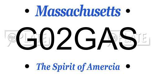 G02GAS Massachusetts License Plate