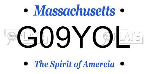 G09YOL Massachusetts License Plate