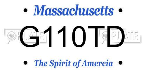 G110TD Massachusetts License Plate