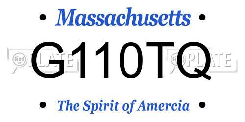 G110TQ Massachusetts License Plate