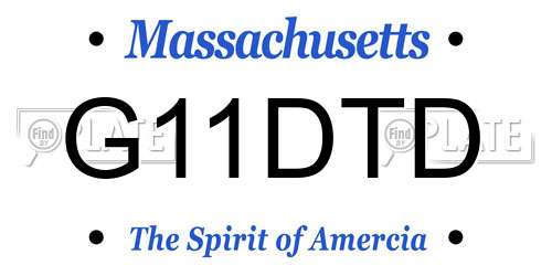 G11DTD Massachusetts License Plate