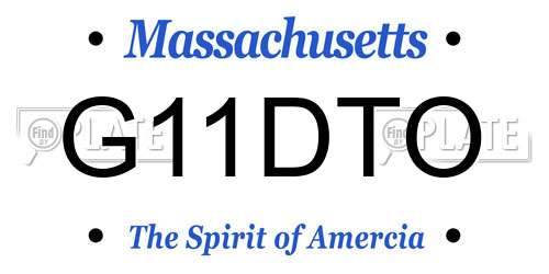 G11DTO Massachusetts License Plate