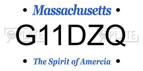 G11DZQ Massachusetts License Plate