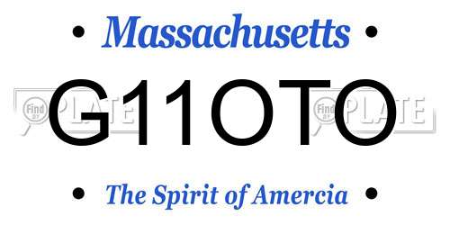 G11OTO Massachusetts License Plate