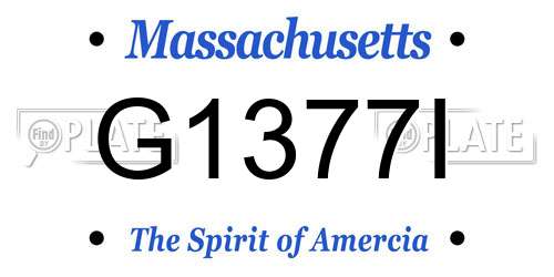 G1377I Massachusetts License Plate