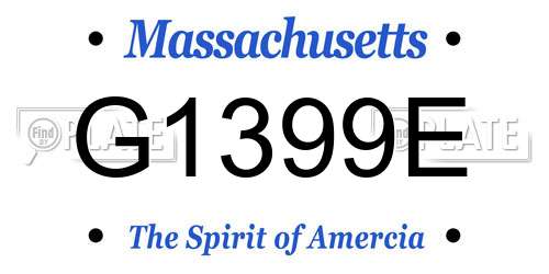 G1399E Massachusetts License Plate