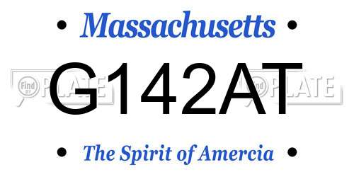 G142AT Massachusetts License Plate