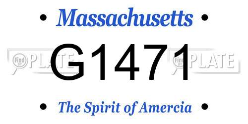 G1471 Massachusetts License Plate