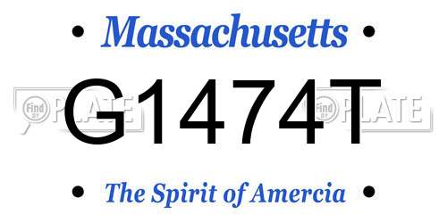G1474T Massachusetts License Plate