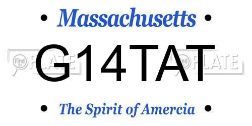 G14TAT Massachusetts License Plate